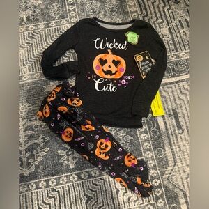 Cat & Jack Wicked Cute Pumpkin pjs - Black and Orange glow in the dark